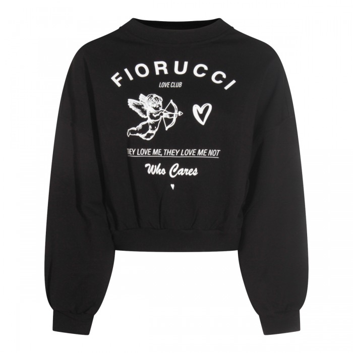 BLACK COTTON SWEATSHIRT
