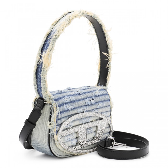 DENIM LEATHER D SHOULDER BAG 2