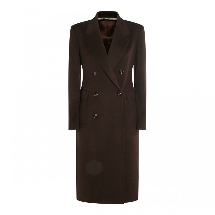 DARK BROWN WOOL COAT