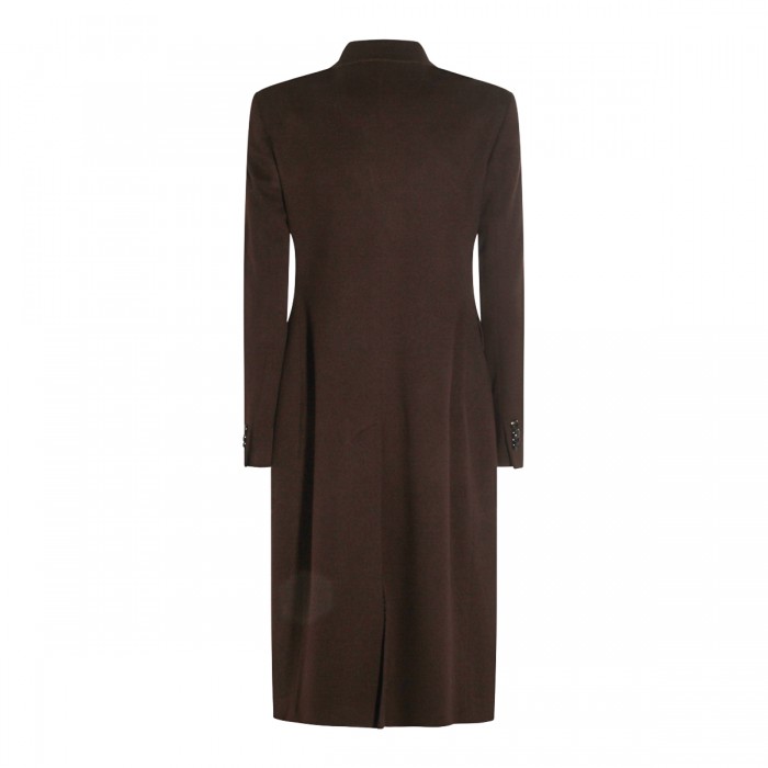 DARK BROWN WOOL COAT 2
