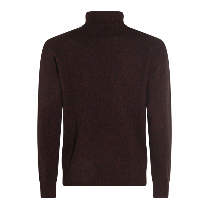 DARK BROWN WOOL KNITWEAR 2