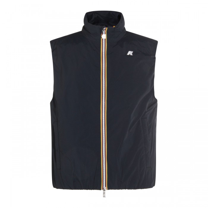 DARK BLUE NYLON CASUAL JACKET