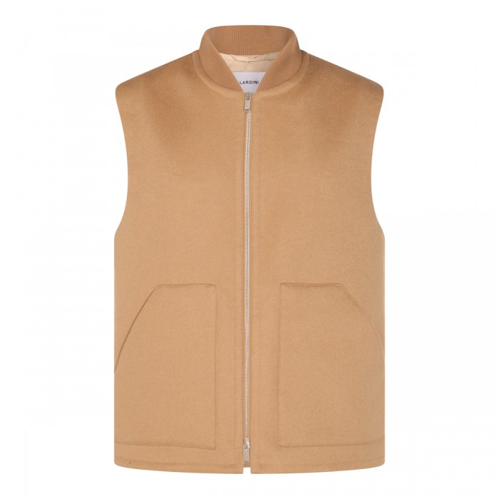 CAMEL WOOL CASUAL JACKET