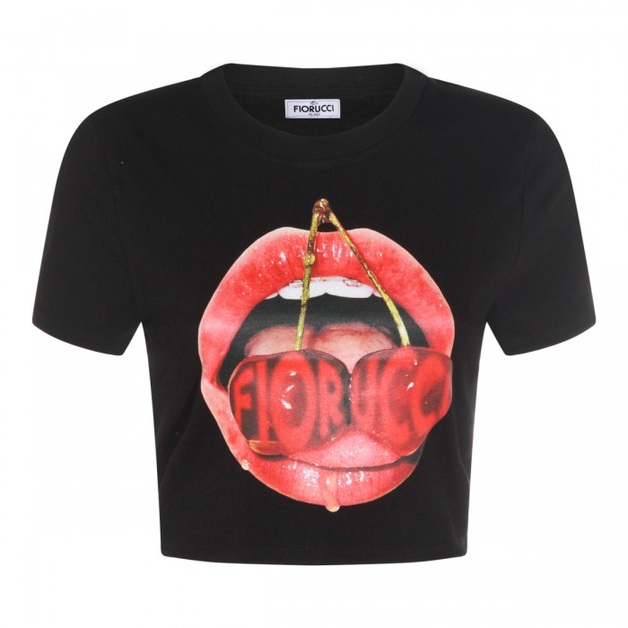 BLACK COTTON T-SHIRT