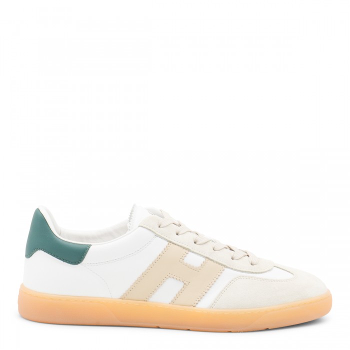 GREEN AND WHITE SNEAKERS