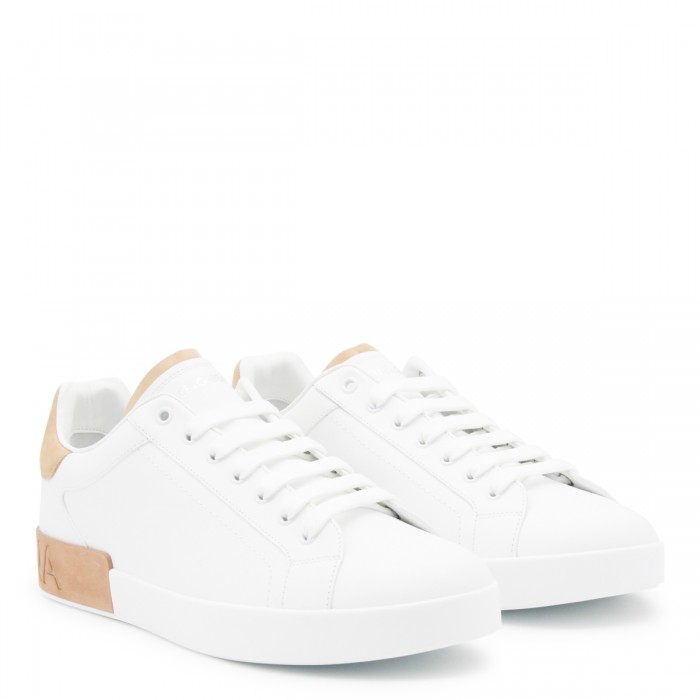 WHITE AND BEIGE LEATHER... 2