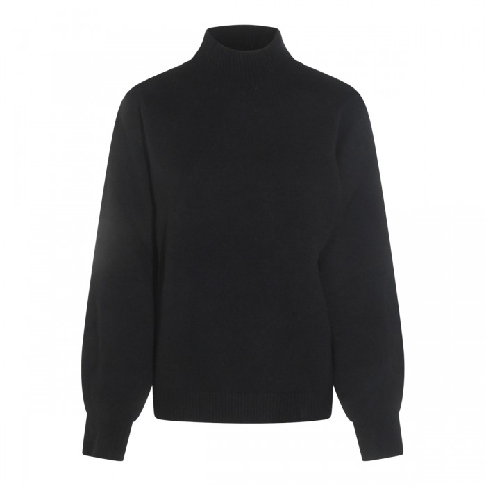BLACK WOOL KNITWEAR