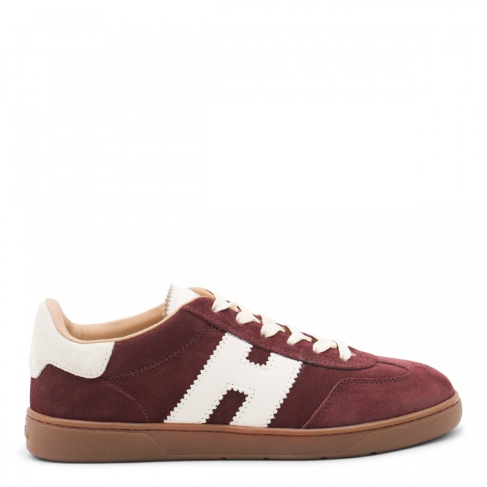 DARK RED LEATHER SNEAKERS