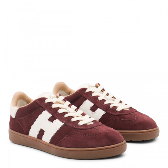 DARK RED LEATHER SNEAKERS 2