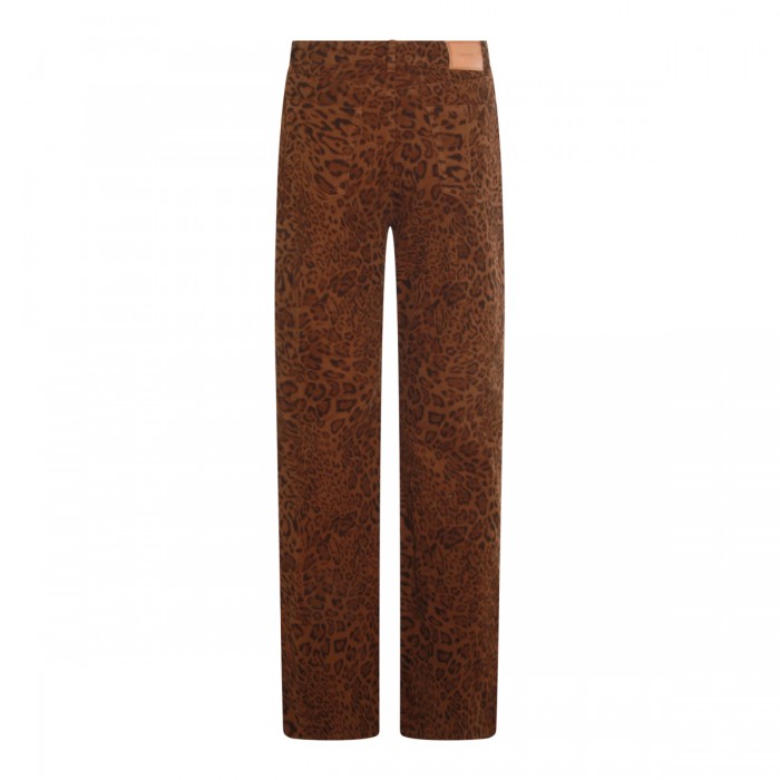 BROWN COTTON DENIM JEANS 2