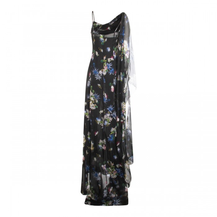 BLACK SILK MAXI DRESS 2