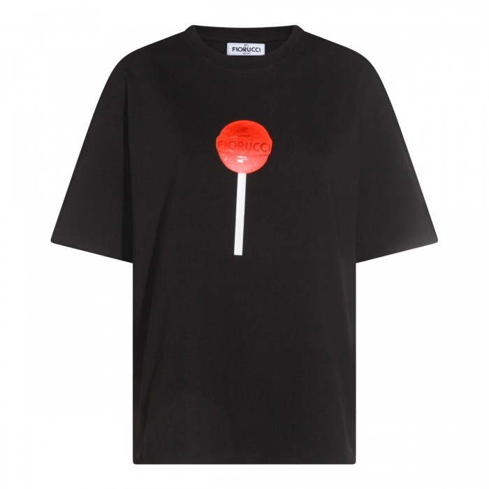 BLACK COTTON T-SHIRT