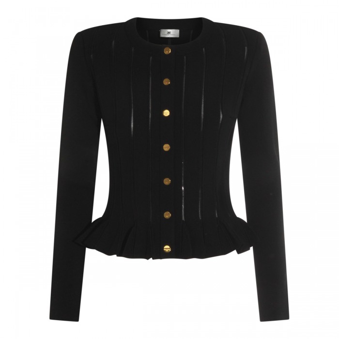 BLACK VISCOSE KNITWEAR