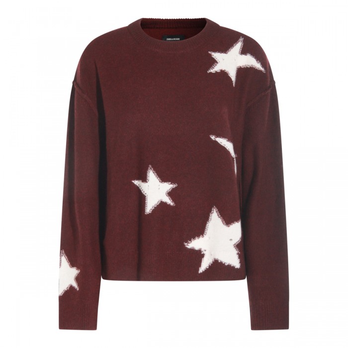 DARK RED WOOL KNITWEAR