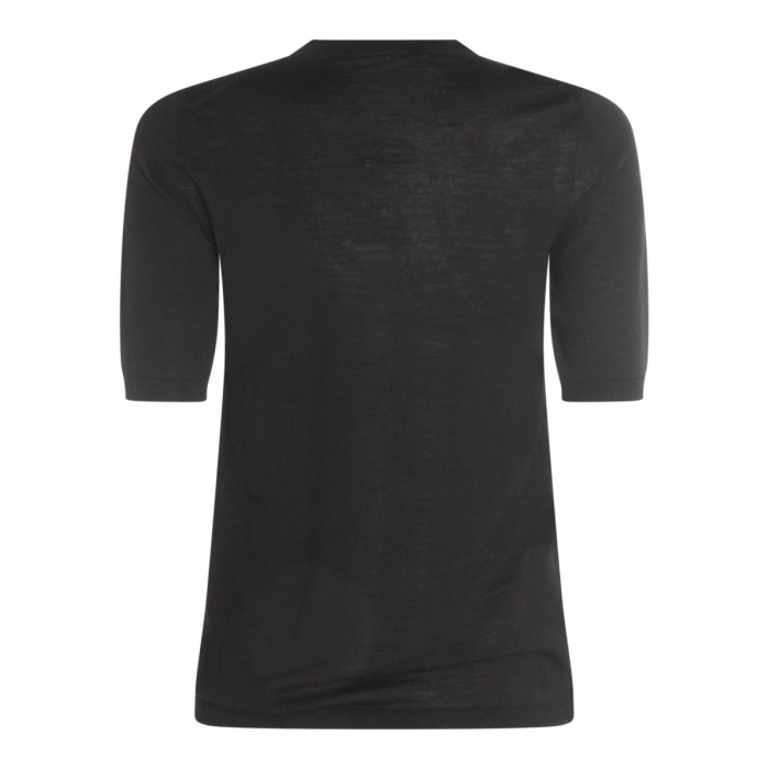 BLACK GERICO WOOL KNITWEAR 2