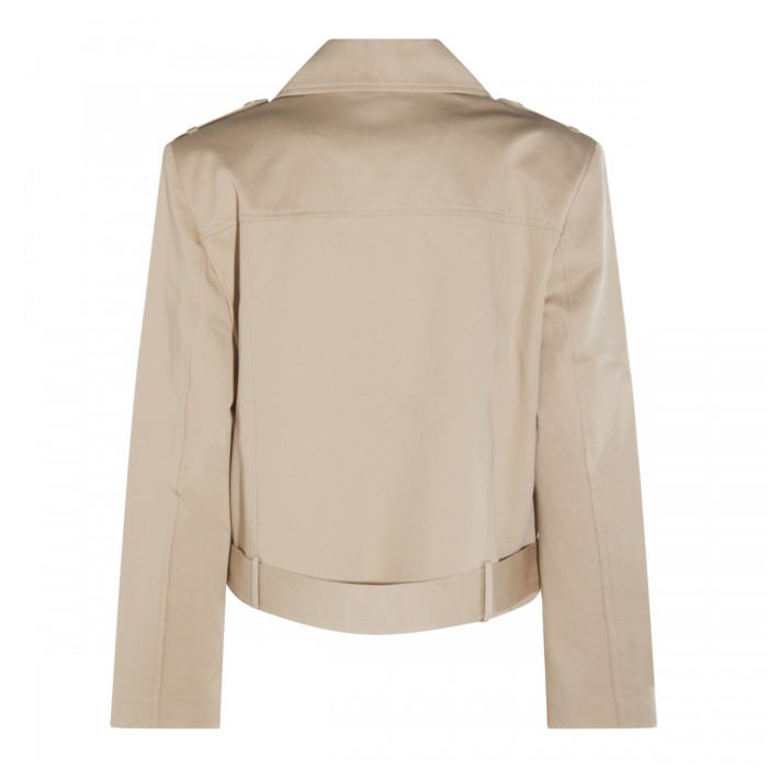 TAUPE VISCOSE TRENCH COAT 2