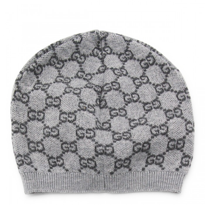 GREY WOOL BEANIE 2