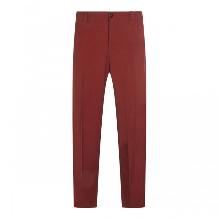 RED WOOL PANTS