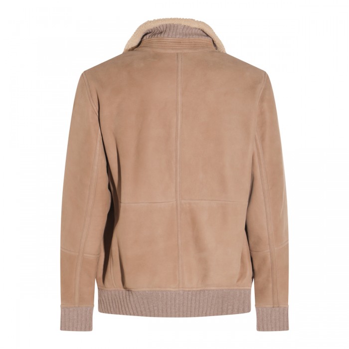 BEIGE LEATHER JACKET 2