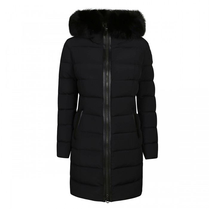 BLACK NYLON DOWN JACKET