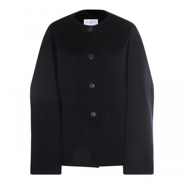 DARK BLUE WOOL COAT