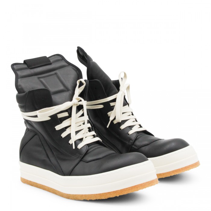 BLACK LEATHER GEOBASKET... 2