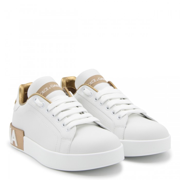 WHITE AND GOLD SNEAKERS 2