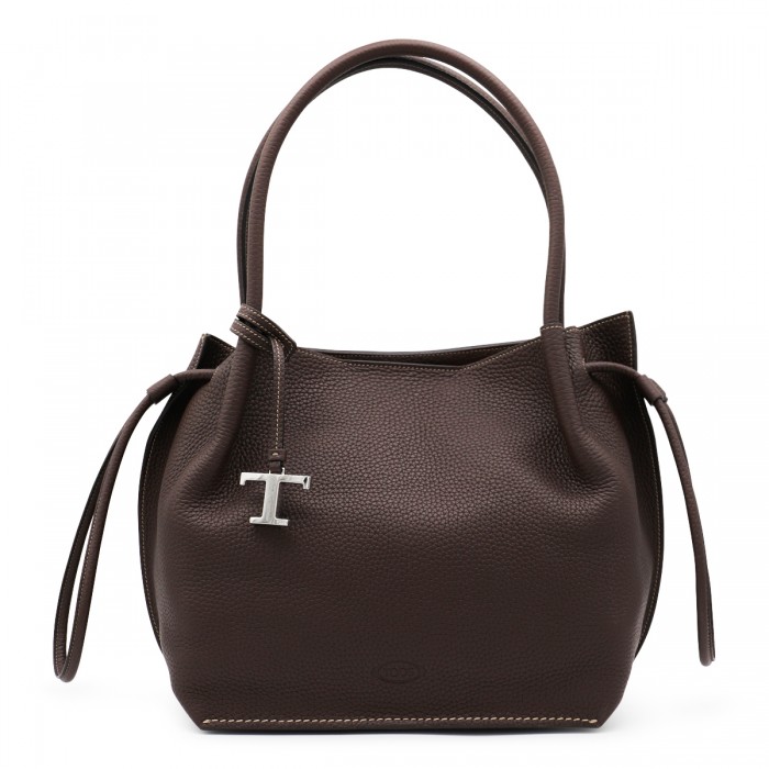 DARK BROWN LEATHER TOTES