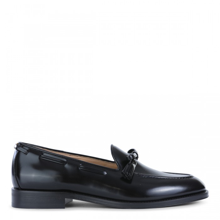 BLACK LEATHER LOAFERS