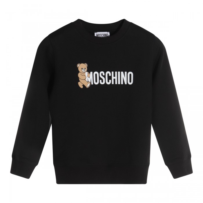BLACK COTTON SWEATSHIRT