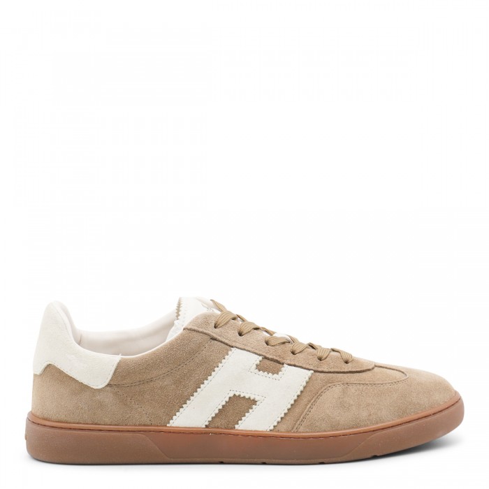 BEIGE AND WHITE SNEAKERS