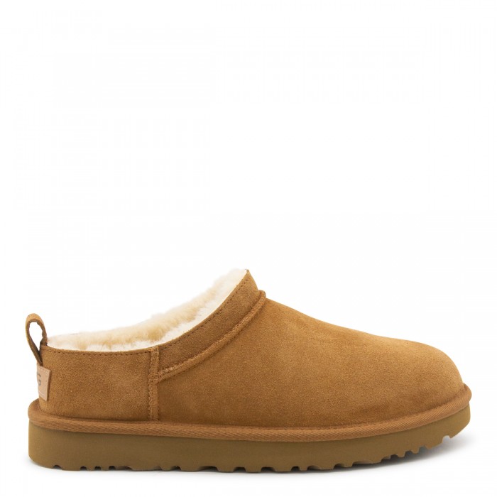 CAMEL LEATHER FLATS