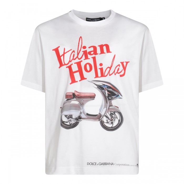 WHITE COTTON T-SHIRT