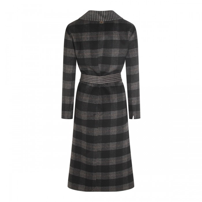 BLACK AND GREY WOOL COAT 2