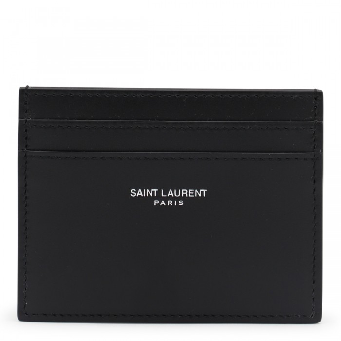 BLACK LEATHER CARD HOLDER