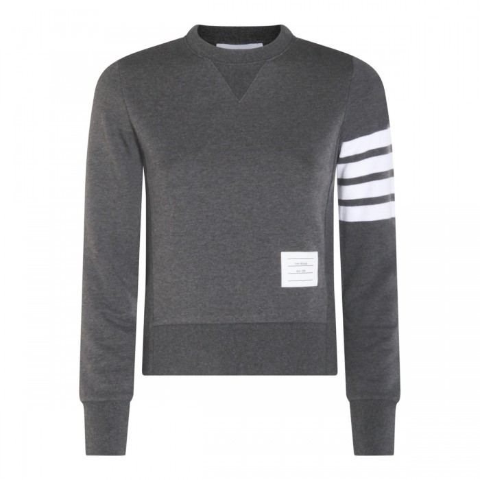 DARK GREY COTTON KNITWEAR
