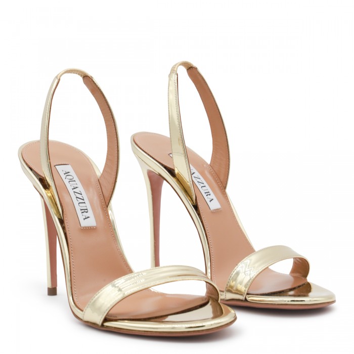 GOLD LEATHER SANDALS 2