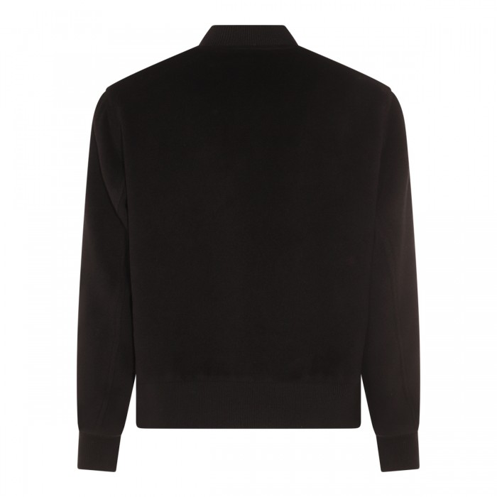 BLACK WOOL CASUAL JACKET 2