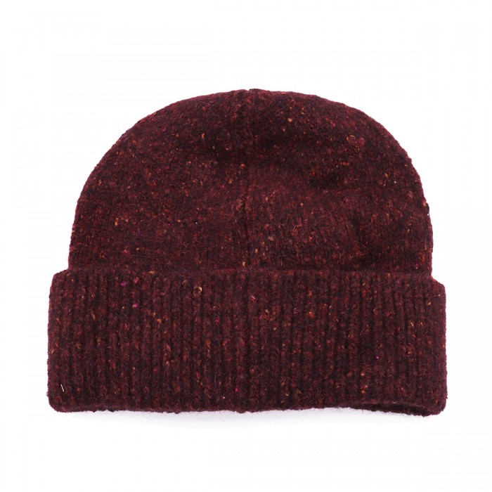 DARK RED CASHMERE HAT 2