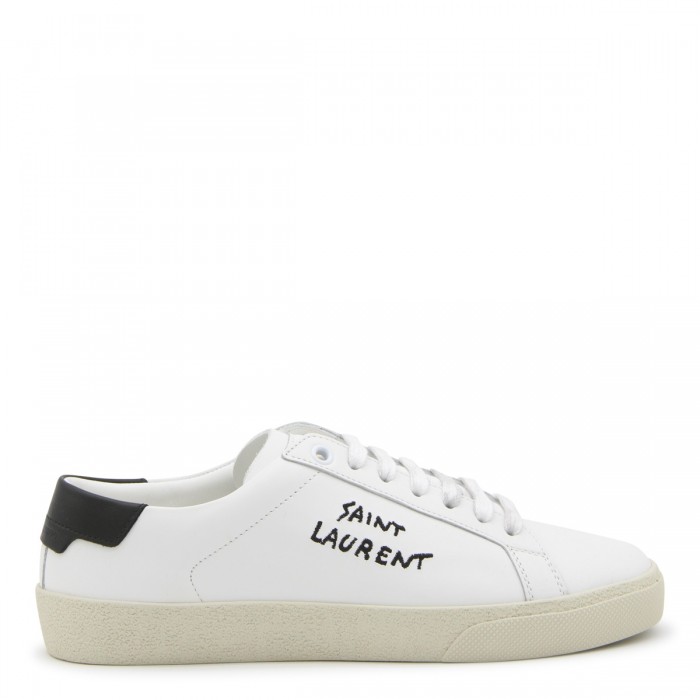 BLACK AND WHITE LEATHER...
