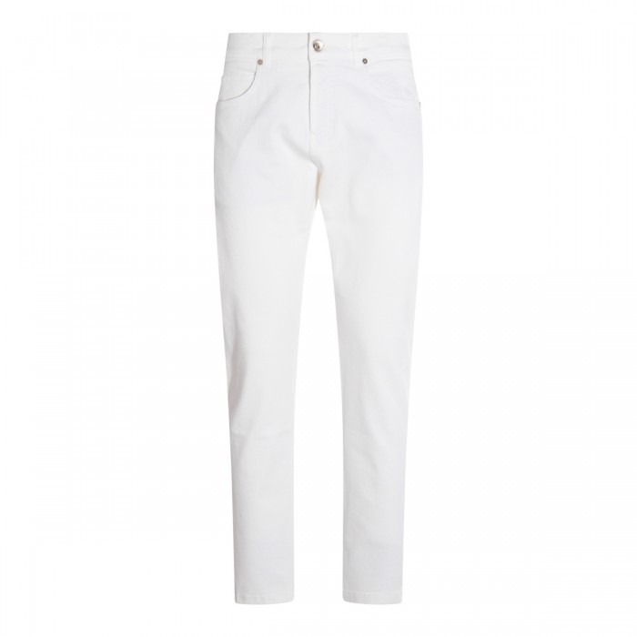 WHITE COTTON JEANS