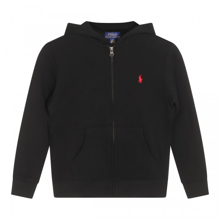 BLACK COTTON SWEATSHIRT
