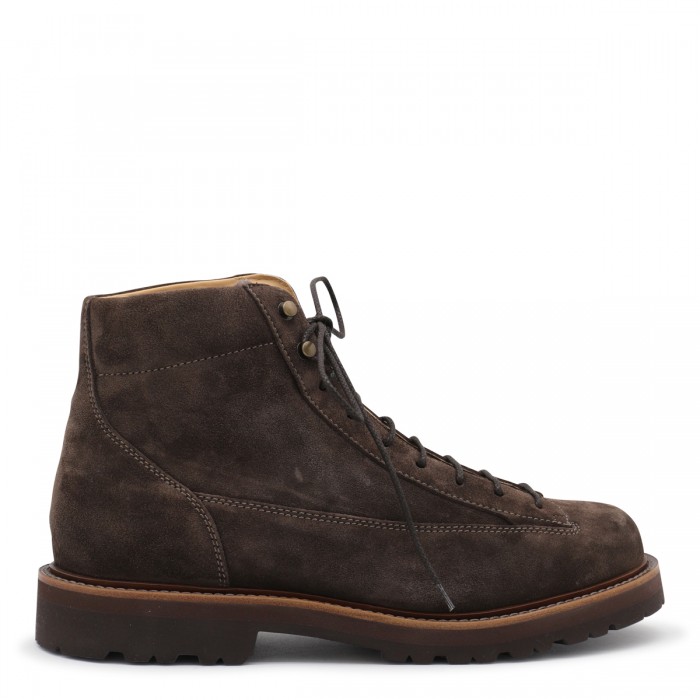 DARK BROWN LEATHER BOOTS