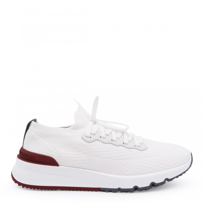 WHITE KNIT SNEAKERS