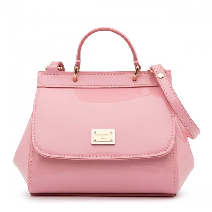 PINK LEATHER SICILY TOTE BAG