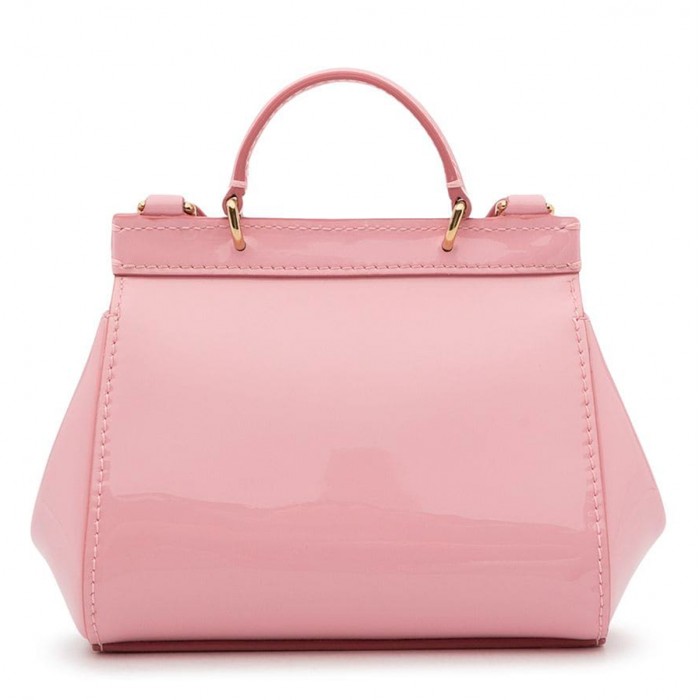 PINK LEATHER SICILY TOTE BAG 2