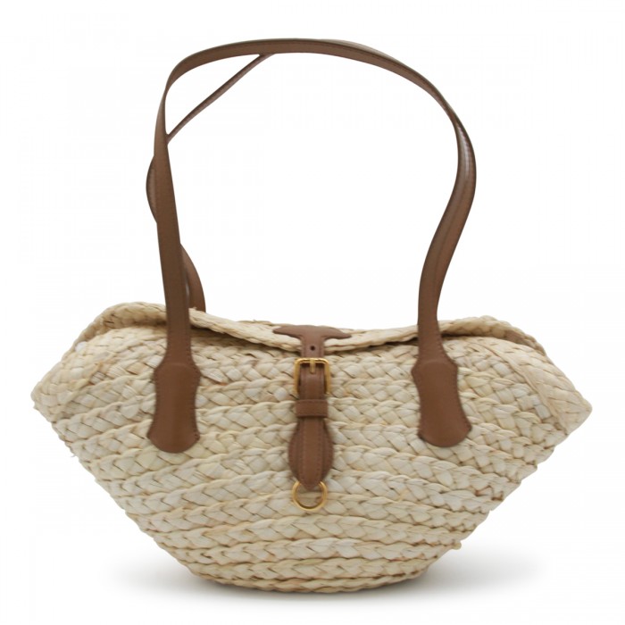 NATURAL STRAW SATCHEL BAG