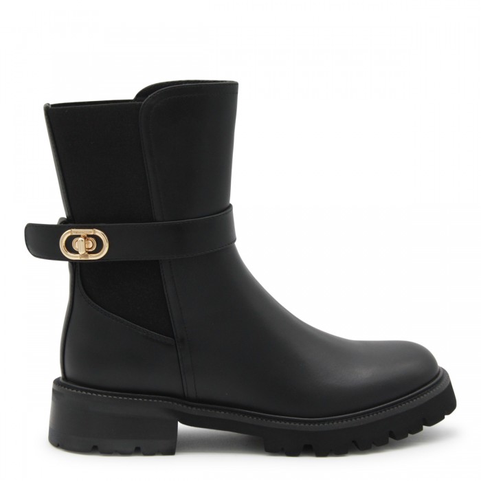 BLACK LEATHER BOOTS