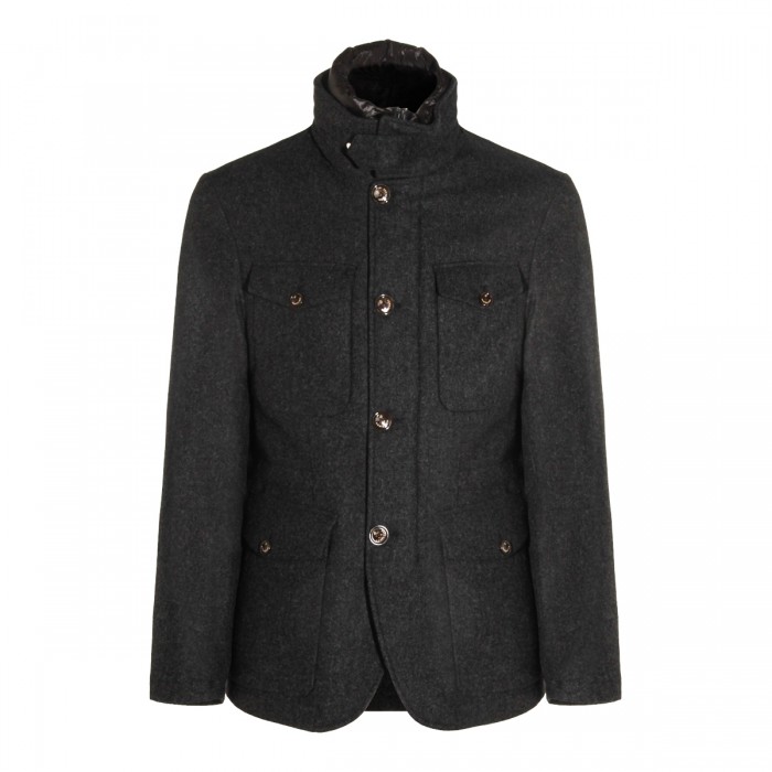 LAVA GREY WOOL DOWN JACKET