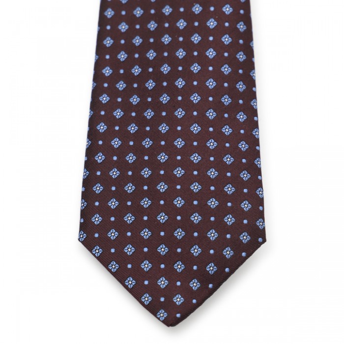 BROWN AND BLUE WOOL TIE 2